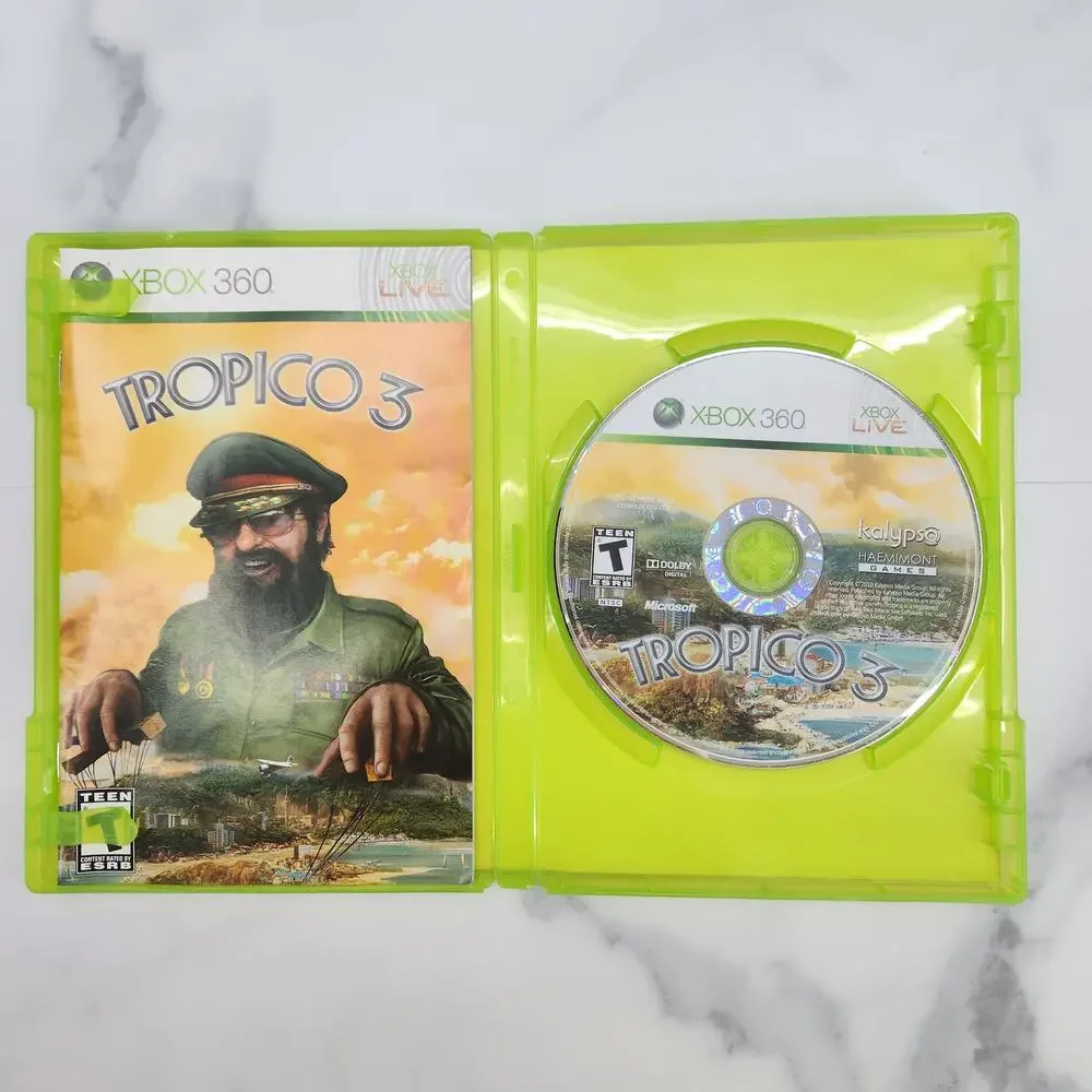 XBox 360 Live Tropico 3 rated Teen Manual included Microsoft video Games 2010
